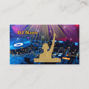 Cartão De Visita Produtor de Música de DJ Moderna DJs Signer