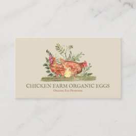 Cartão De Visita Produtor de Ovos Orgânicos