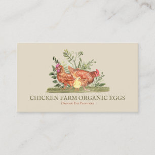 Cartão De Visita Produtor de Ovos Orgânicos
