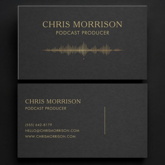 Cartão De Visita Produtor de Podcast (Criador carregado)