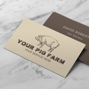 Cartão De Visita Produtos de carne de suíno Fazenda