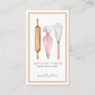 Cartão De Visita Produtos De padaria De Pastelaria De Aquecedoras