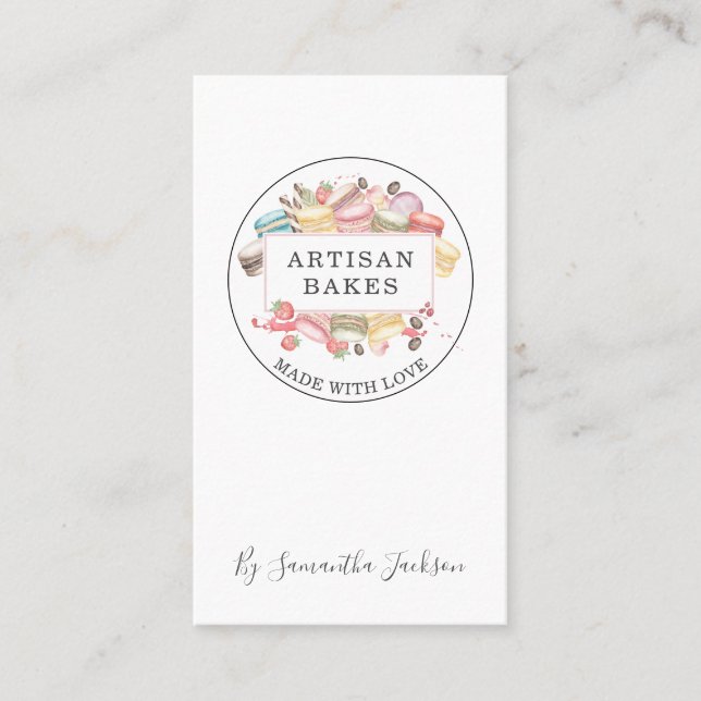 Cartão De Visita Produtos de padaria de pastelaria de cozinheiros (Frente)