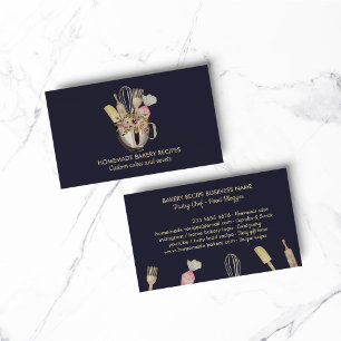 Cartão De Visita Produtos de pastelaria de marinho