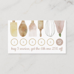 Cartão De Visita Produtos de pastelaria, ferramentas manuais, bolo,