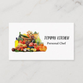 Cartão De Visita Produtos Hortícolas Cozinhar de Chef de cozinha pr