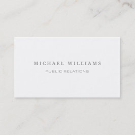 CARTÃO DE VISITA PROFESIONAL ELEGANTE MODERNO MINIMALISTA BLANCO