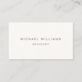 CARTÃO DE VISITA PROFESIONAL ELEGANTE MODERNO MINIMALISTA CREMA