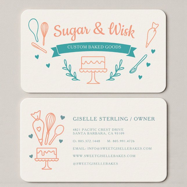 Cartão De Visita Professional Bakery Shop (Criador carregado)