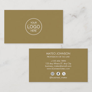 Cartão De Visita Professional Brown Add your Logo