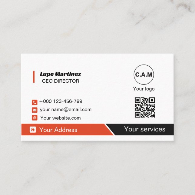 Cartão De Visita Professional business card (Frente)