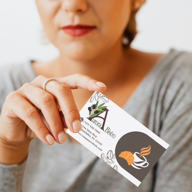 Cartão De Visita Professional Cafe Coffee Barista Modern Custom (Criador carregado)