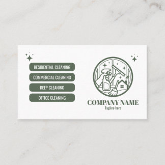 Cartão De Visita Professional Cleaning Service Business Card