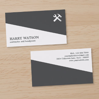 Cartão De Visita Professional Contractor Handyman Home Improvement