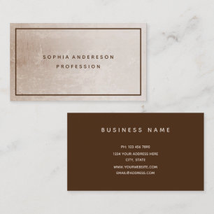 Cartão De Visita Professional Elegant Modern Beige Brown Business C