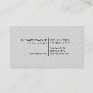 Cartão De Visita Professional Elegant White Plain Moderno