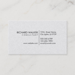 Cartão De Visita Professional Elegant White Plain Moderno