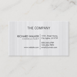 Cartão De Visita Professional Elegant White Plain Moderno