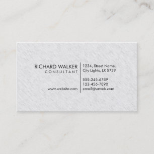 Cartão De Visita Professional Elegant White Plain Moderno