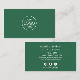 Cartão De Visita Professional Green Add your Logo
