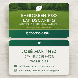 Cartão De Visita Professional Lawn Care Landscaping
