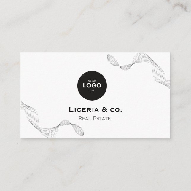Cartão De Visita professional Minimalist business custom card (Verso)