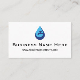 Cartão De Visita Professional Minimalist Plumber Business Card