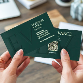 Cartão De Visita Professional Modern Contemporary Minimalist Green 