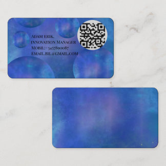 Cartão De Visita Professional Modern Nebula Galaxy QR Code card