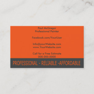 Cartão De Visita Professional Painter Business Card