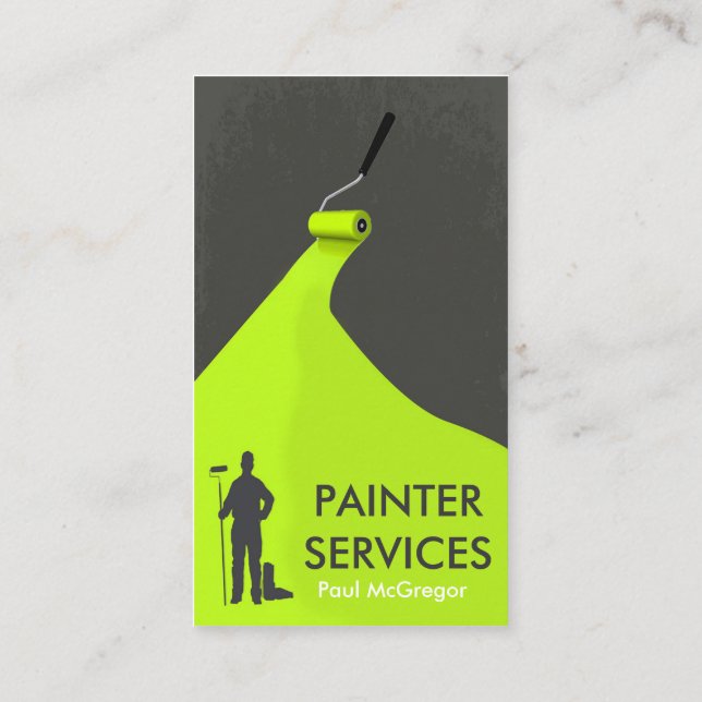 Cartão De Visita Professional Painter Business Card (Verso)