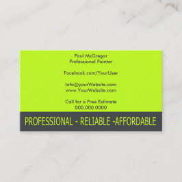 Cartão De Visita Professional Painter Business Card