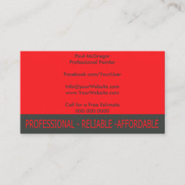 Cartão De Visita Professional Painter Business Card