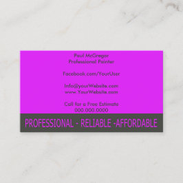 Cartão De Visita Professional Painter Business Card