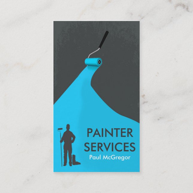Cartão De Visita Professional Painter Business Card (Verso)