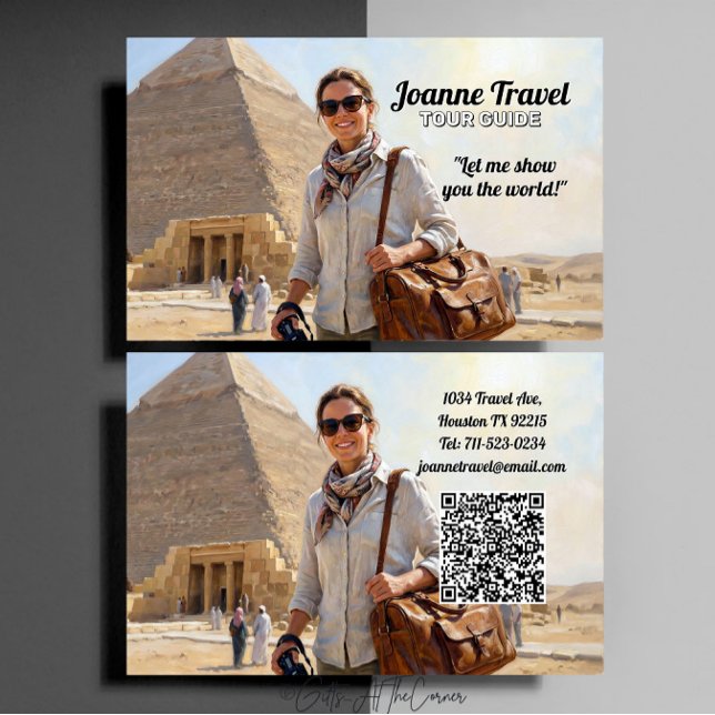 Cartão De Visita Professional Personal Tour Guide Pyramid (Criador carregado)