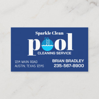 Cartão De Visita Professional Pool Cleaning Service