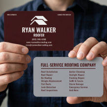 Professional Roofing Company Maroon & Grey Roofer