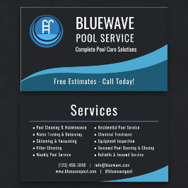 Cartão De Visita Professional Swimming Pool Service Company