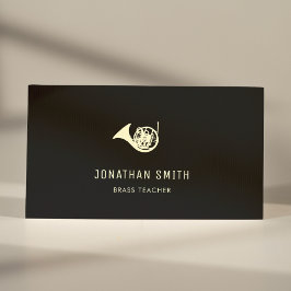 Cartão De Visita Professor de Bronze Profissional do Corno de Franç