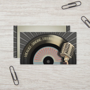 Cartão De Visita Professor de canto do vocalista do cantor