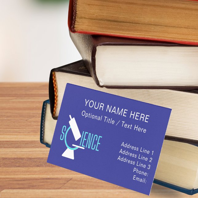 Cartão De Visita Professor de Ciência/Microscópio Educador (Criador carregado)