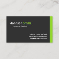 Professor de Computação - Verde Minimalista Modern