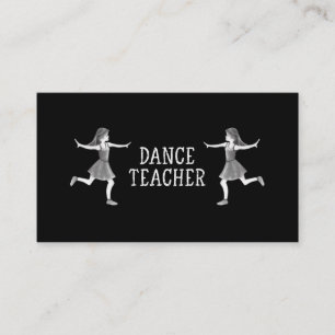 Cartão De Visita Professor de Dança Aulas de Dança Instrutor Classe