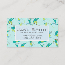 Cartão De Visita Professor de esqui de tendências modernas