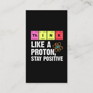 Cartão De Visita Professor de Física de Química Estudos de Proton