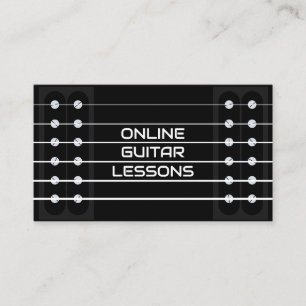Cartão De Visita Professor de Guitarra Online Instrutor de Música