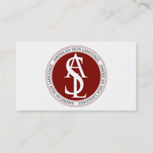 Cartão De Visita Professor de Língua de Sinais Americana