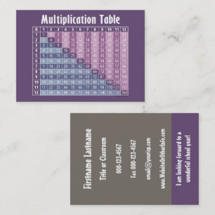 Cartão De Visita Professor De Matemática De Volta Às Informaçõe