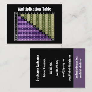 Cartão De Visita Professor De Matemática De Volta Às Informaçõe